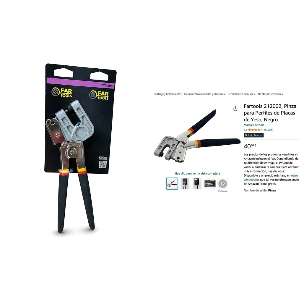 Pinza para perfiles de yeso Fartools 270mm